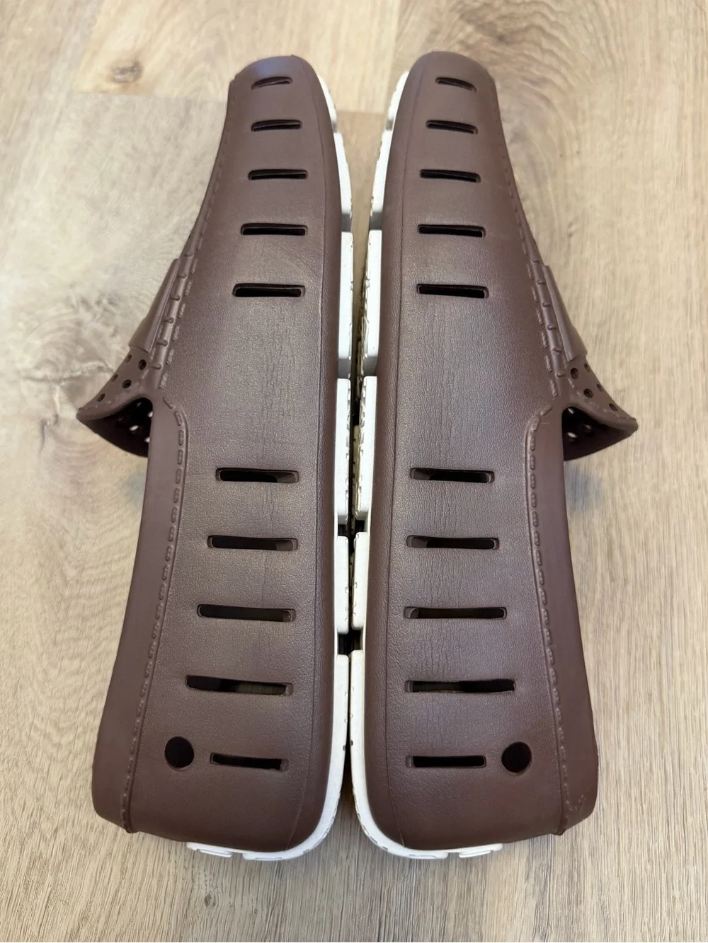 Men's Brown Perforated Slip-On Loafers